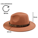Chokore Chokore Pink Cowgirl Hat Chokore Fedora Hat with Leopard Belt (Beige)