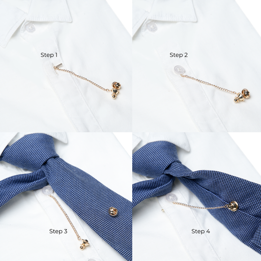 Gold Rope Knot Tie Tack – Vintage-Inspired Elegant Wear