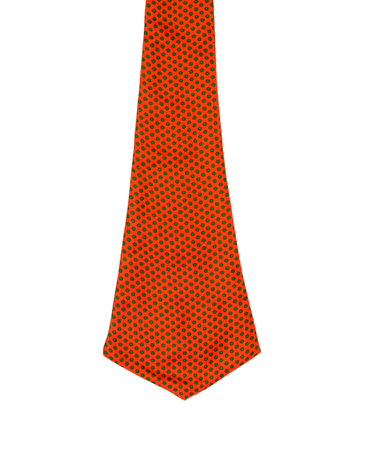 Chokore Red & Green Silk Birds Reversible Cravat