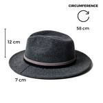 Chokore Chokore Vintage Fedora Hat with Short Brim (Camel) Chokore Vintage Fedora Hat (Dark Gray)