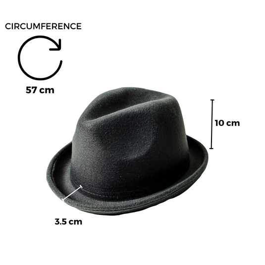 Chokore Jazz-it-up Fedora Hat with Feather details (Dark Gray)
