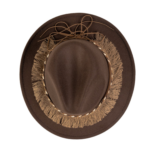 Chokore Boho Style Fedora Hat (Chocolate Brown)