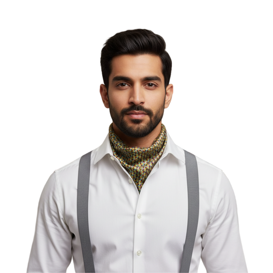Chokore Multicoloured Silk Reversible Cravat