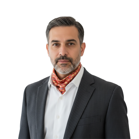 Chokore Pink & White Elephant Silk Reversible Cravat