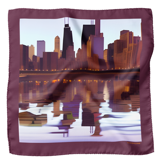 Chicago Skyline Pocket Square - Chokore Arte