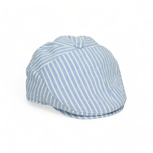 Chokore Striped Cotton Ivy Cap for Kids (Blue)
