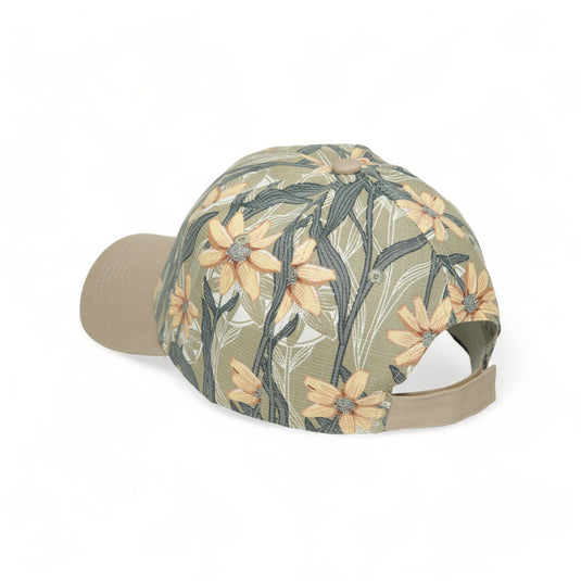 Chokore Tropical Style Leaf Print Baseball Cap (Olive Green)