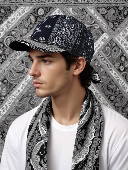 Chokore Paisley print Baseball Cap (Black)