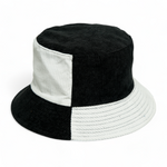 Chokore Chokore Distressed Pattern Denim Bucket Hat Chokore Double Tone Reversible Corduroy Bucket Hat (White)