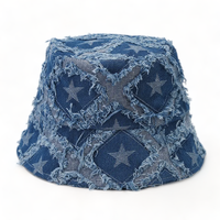 Chokore Chokore Distressed Pattern Denim Bucket Hat