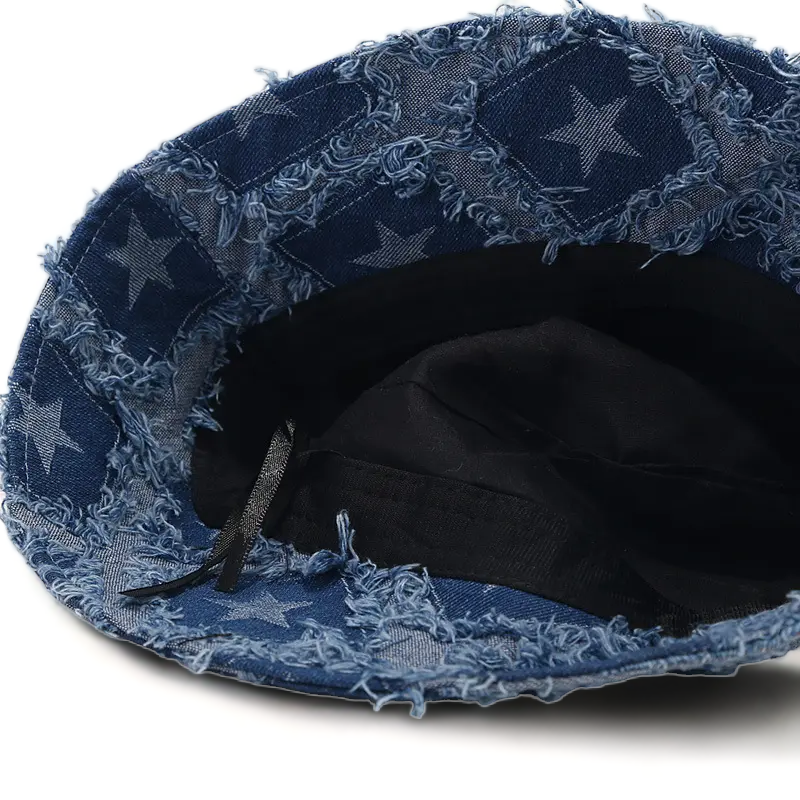 Chokore Distressed Pattern Denim Bucket Hat