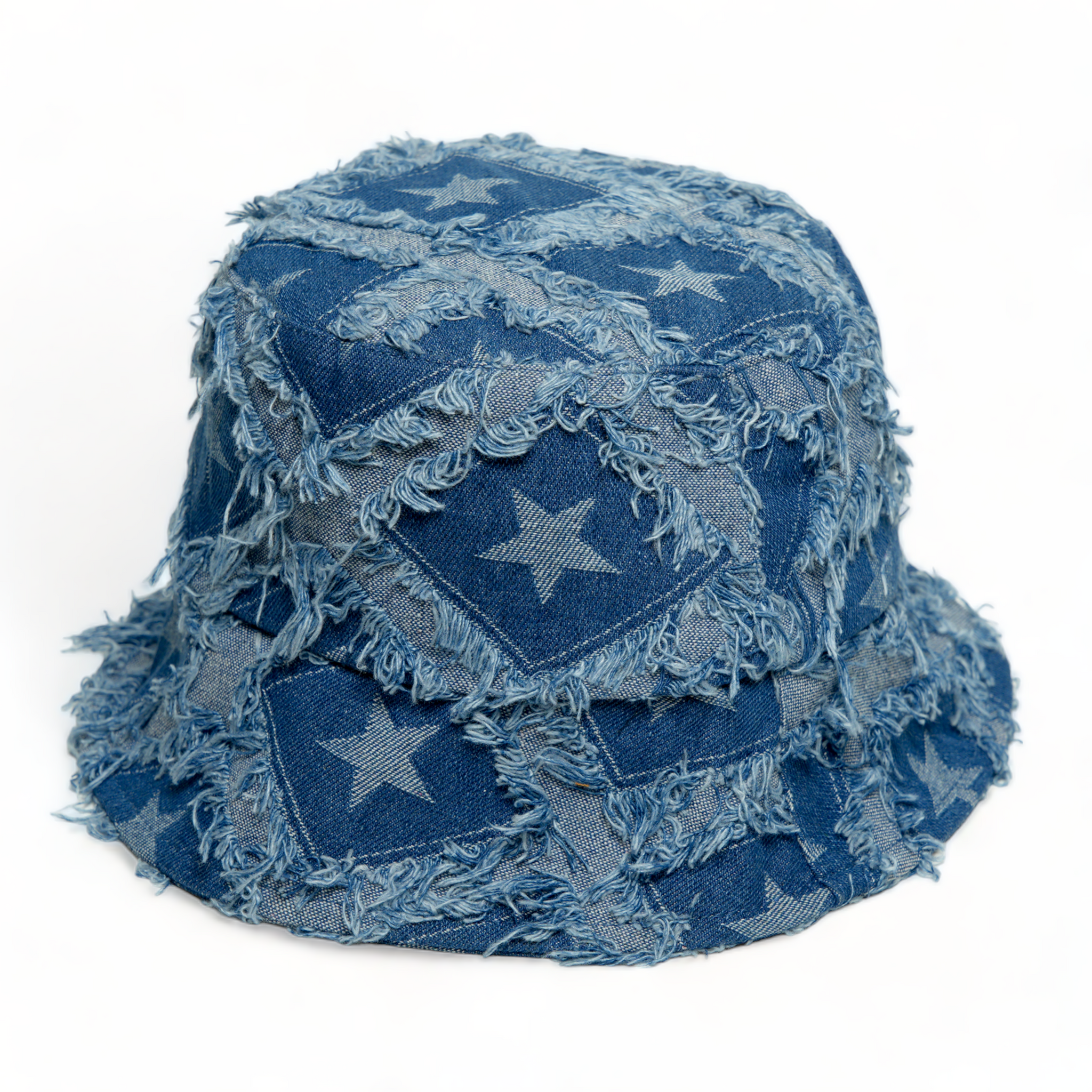 Chokore Distressed Pattern Denim Bucket Hat