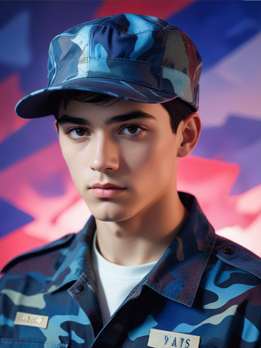 Chokore Camouflage Flat Top Cap (Blue)