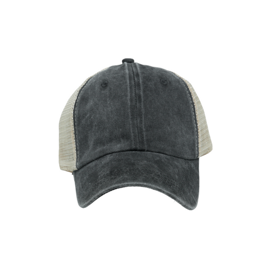 Chokore Denim Baseball Cap with Mesh Detailing (Gray)
