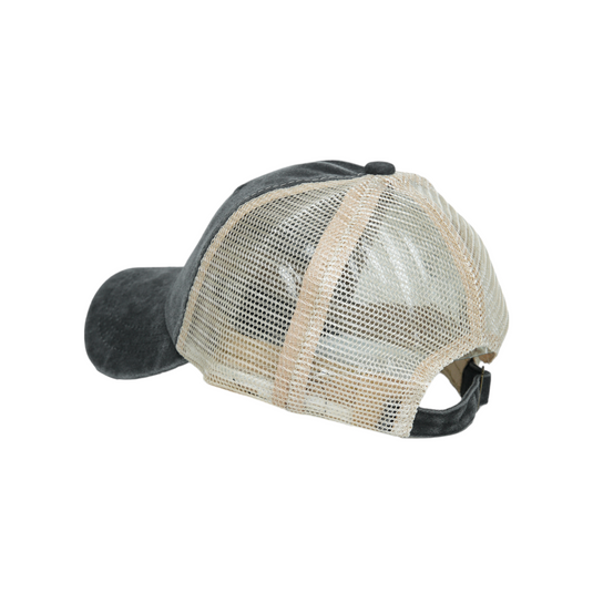 Chokore Denim Baseball Cap with Mesh Detailing (Gray)