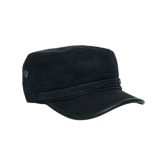 Chokore Retro Washed Flat Top Cap (Black)