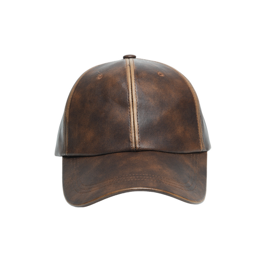 Chokore Retro Leather Baseball Cap (Coffee)