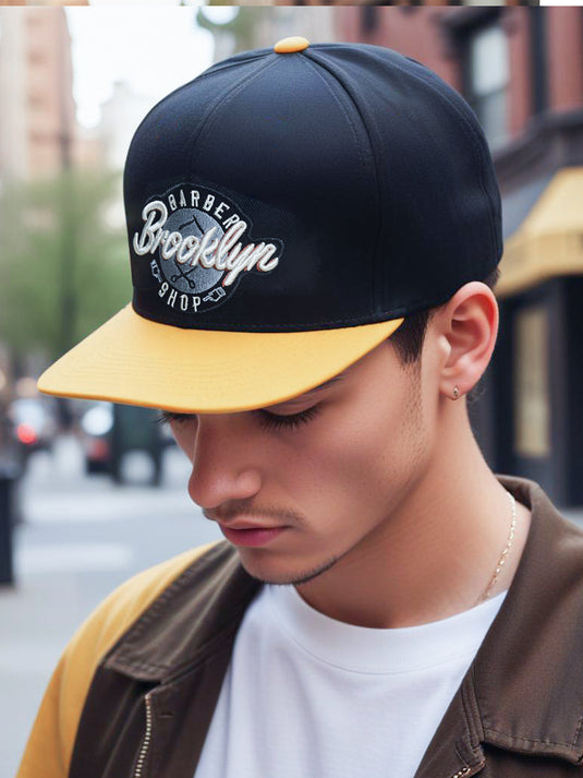 Chokore Flat Brim Embroidered Outdoor Cap (Black)