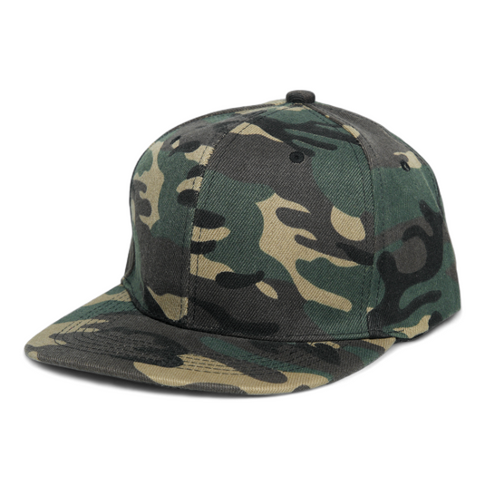 Chokore Camouflage Flat Brim Baseball Cap (Army Green)