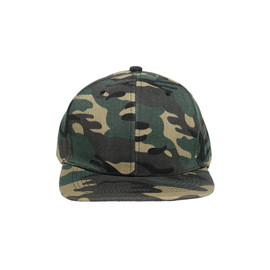 Chokore Camouflage Flat Brim Baseball Cap (Army Green)