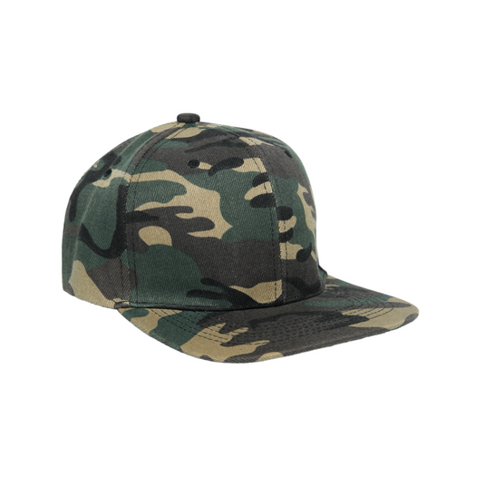 Chokore Camouflage Flat Brim Baseball Cap (Army Green)