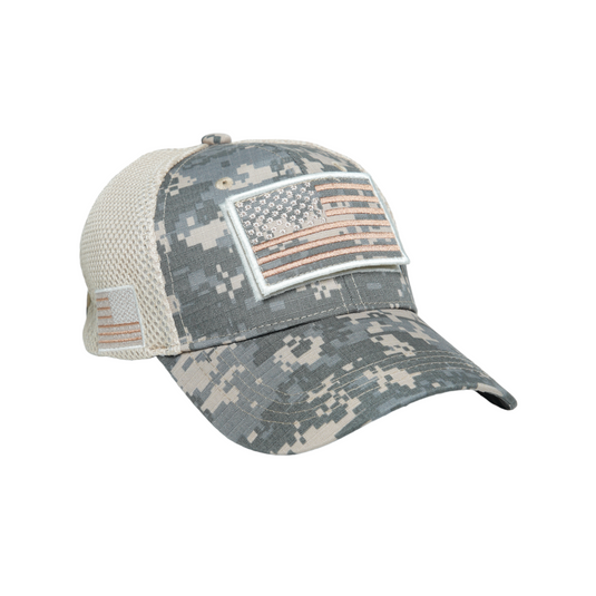 Chokore Camouflage Patch Baseball Cap with Mesh Detailing (Gray)