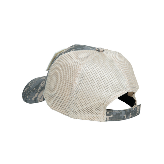 Chokore Camouflage Patch Baseball Cap with Mesh Detailing (Gray)