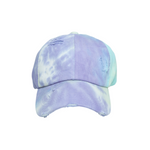 Chokore  Chokore Distressed Tie-Dye Baseball Cap (White & Lavender)