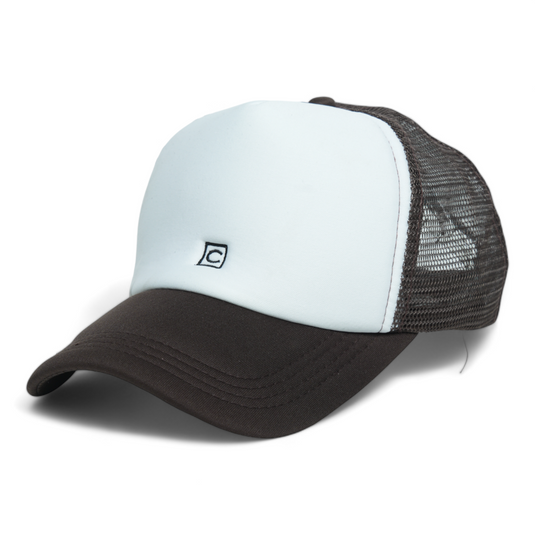 Chokore Mesh Baseball Cap with Soft Foam Front (Brown & White)