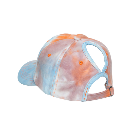 Chokore Chokore Pastel Tie-Dye Cotton Baseball Cap (Orange)