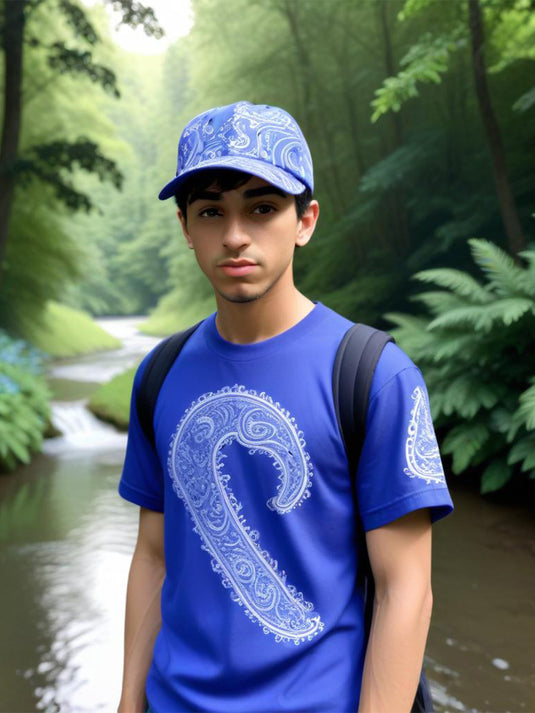 Chokore Chokore Paisley Print Baseball Cap (Navy Blue)