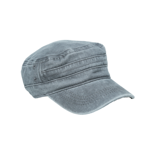 Chokore Faded Cotton Flat Top Cap (Gray)