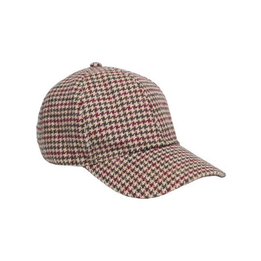 Chokore Autumn Herringbone Pattern Baseball Cap (Beige & Brick Red)
