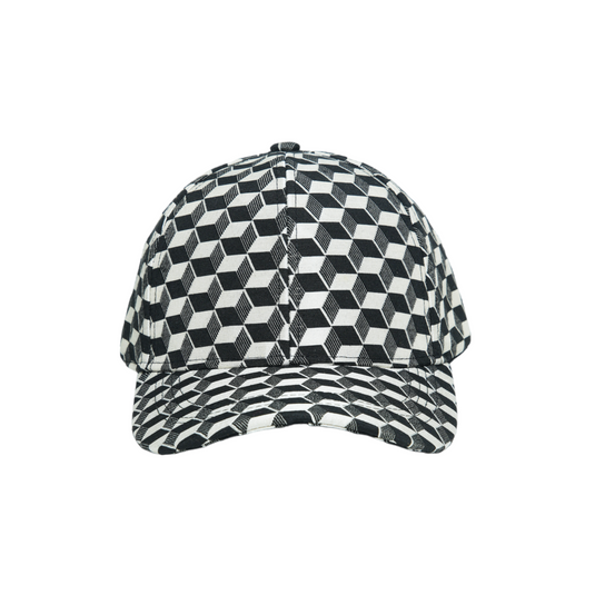 Chokore Curved Brim Plaid Baseball Cap (Beige)
