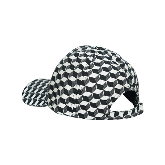 Chokore Curved Brim Plaid Baseball Cap (Beige)