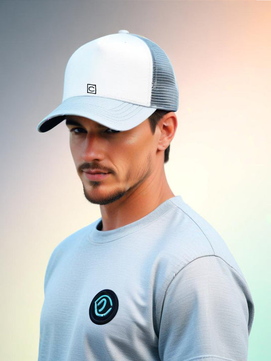 Chokore Curved Brim Mesh Baseball Cap (Grey & Black)