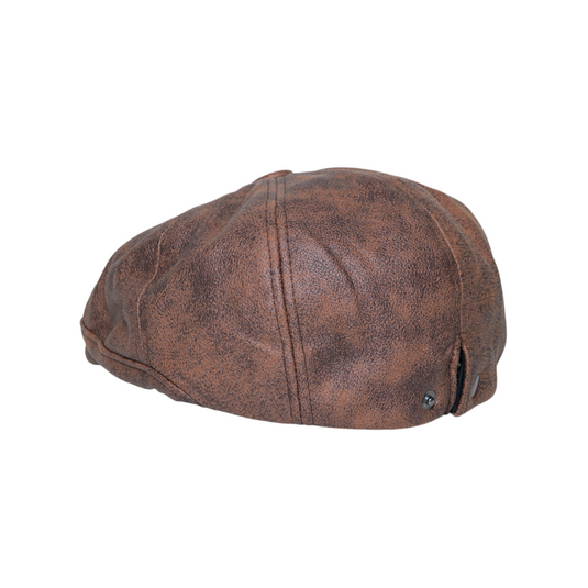Chokore Retro Leather Newsboy Cap (Coffee)
