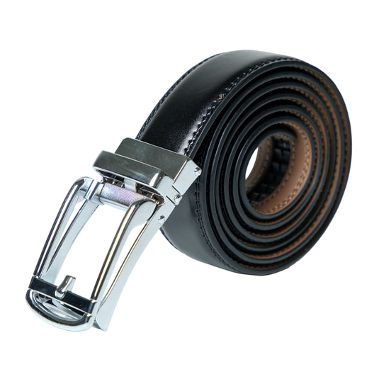 Chokore Sliding buckle Adjustable Leather Belt (Black)