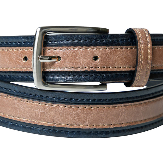 Chokore Vintage Dual Colour Leather Belt (Camel & Black)