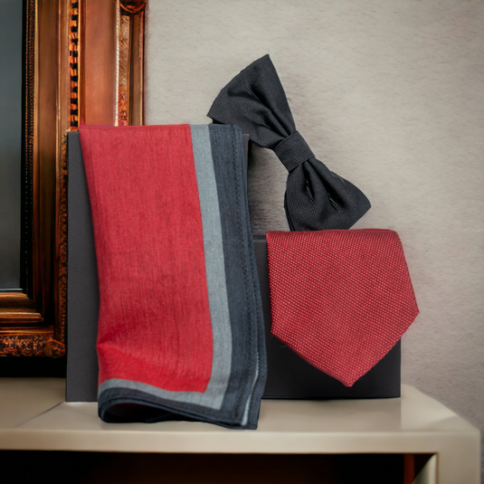 Chokore Special 3-in-1 Gift Set for Him (Pocket Square, Necktie, & Bowtie)