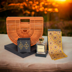 Chokore Chokore Special 3-in-1 Gift Set for Her (Pearl Embellished Hat, 100 ml Date Night Perfume, & Sunglasses) Chokore Special 4-in-1 Gift Set for Her (Bamboo Bag, 100 ml Date Night Perfume, Earrings, & Silk Scarf)