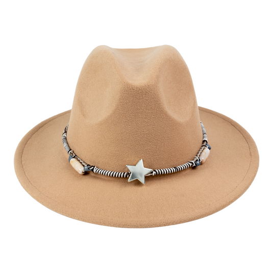 Chokore Starry Fedora Hat (Khaki)