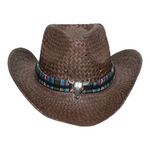 Chokore  Chokore Handcrafted Cowboy Hat with Ox head Belt (Brown)