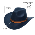 Chokore  Chokore cowboy Hat with dual tone band(Navy Blue)