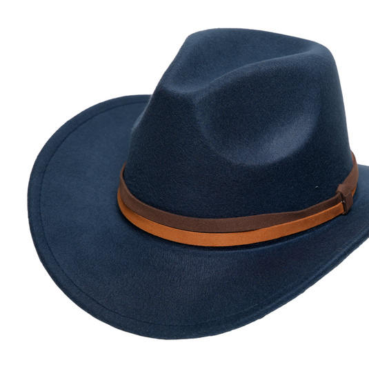 Chokore cowboy Hat with dual tone band(Navy Blue)