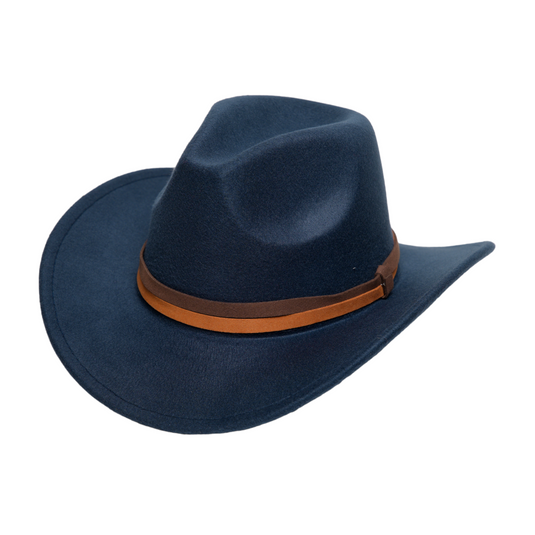 Chokore cowboy Hat with dual tone band(Navy Blue)