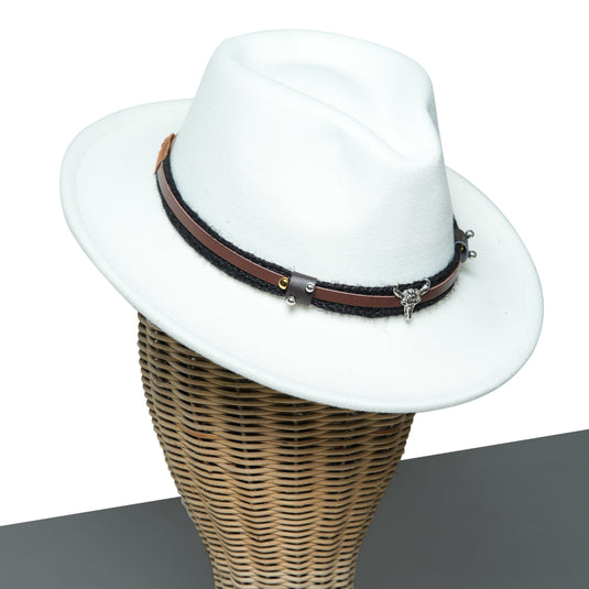 Chokore American Cowhead Fedora Hat (White)