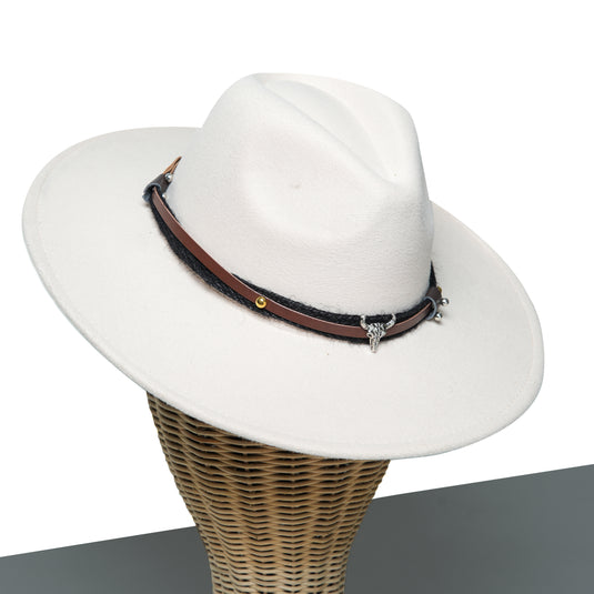 Chokore American Cowhead Fedora Hat (Off White)