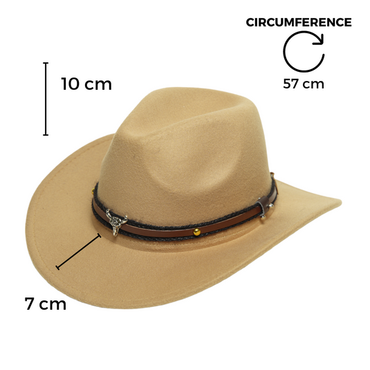 Chokore American Cowhead Cowboy Hat (Beige)