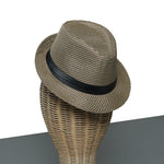 Chokore  Chokore Fedora Hat in Houndstooth Pattern (Khaki)
